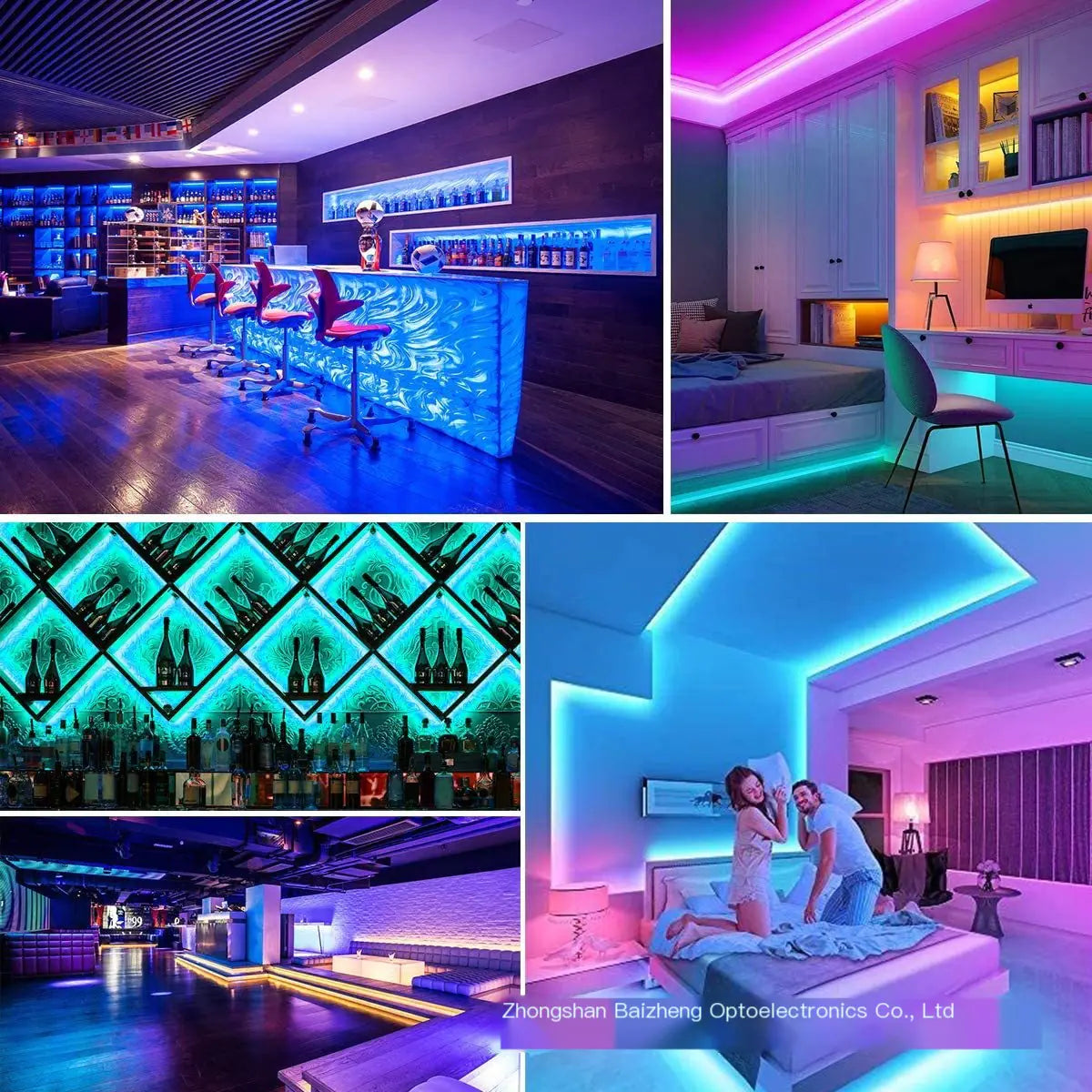 Colorful LED Ambient Light Strip with Bluetooth and App