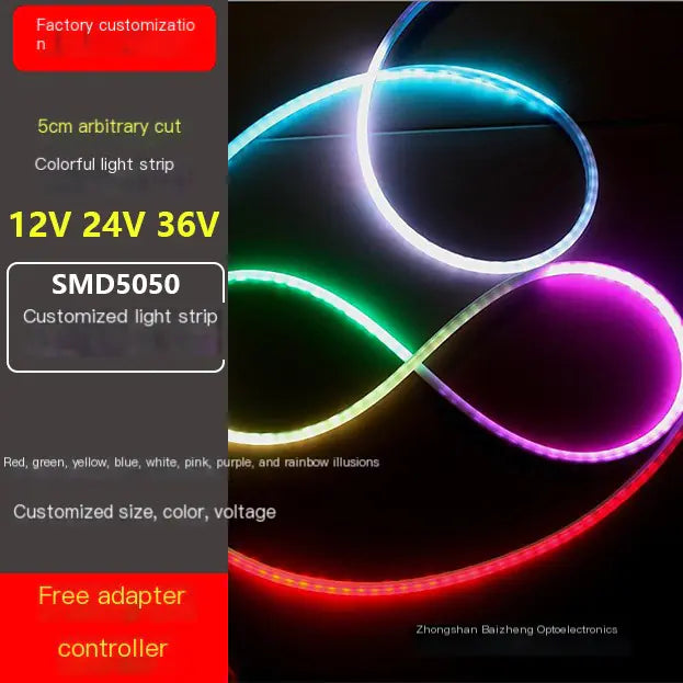 Colorful LED Ambient Light Strip with Bluetooth and App